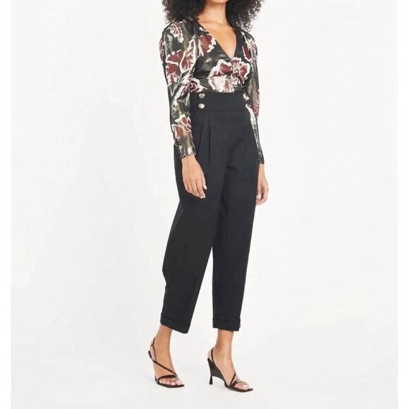 NEW TANYA TAYLOR cameron top in black multi Lame Shimmer 0 - Picture 17 of 17